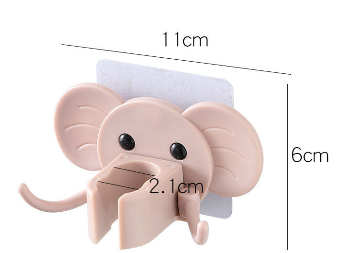 Cartoon elephant shower brush hook