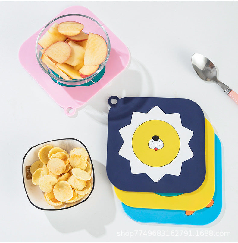 Cartoon Silicone Insulated Placemats Coasters (4pcs/set)