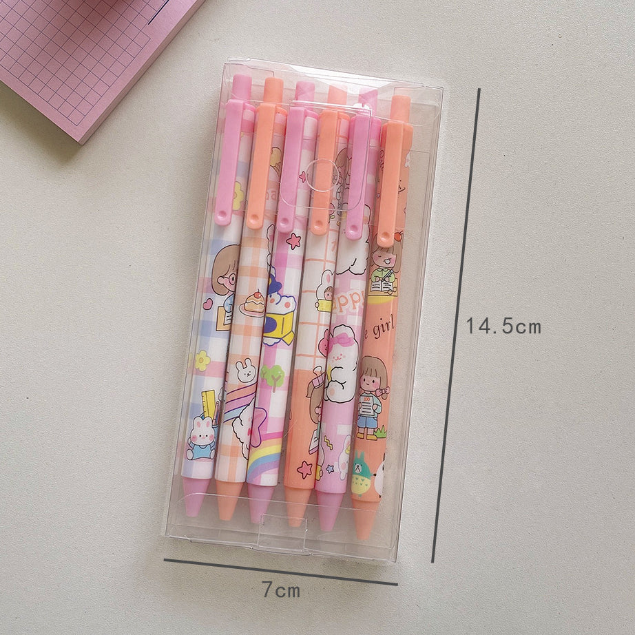 Cartoon unisex pen 0.5mm (6pcs/box)