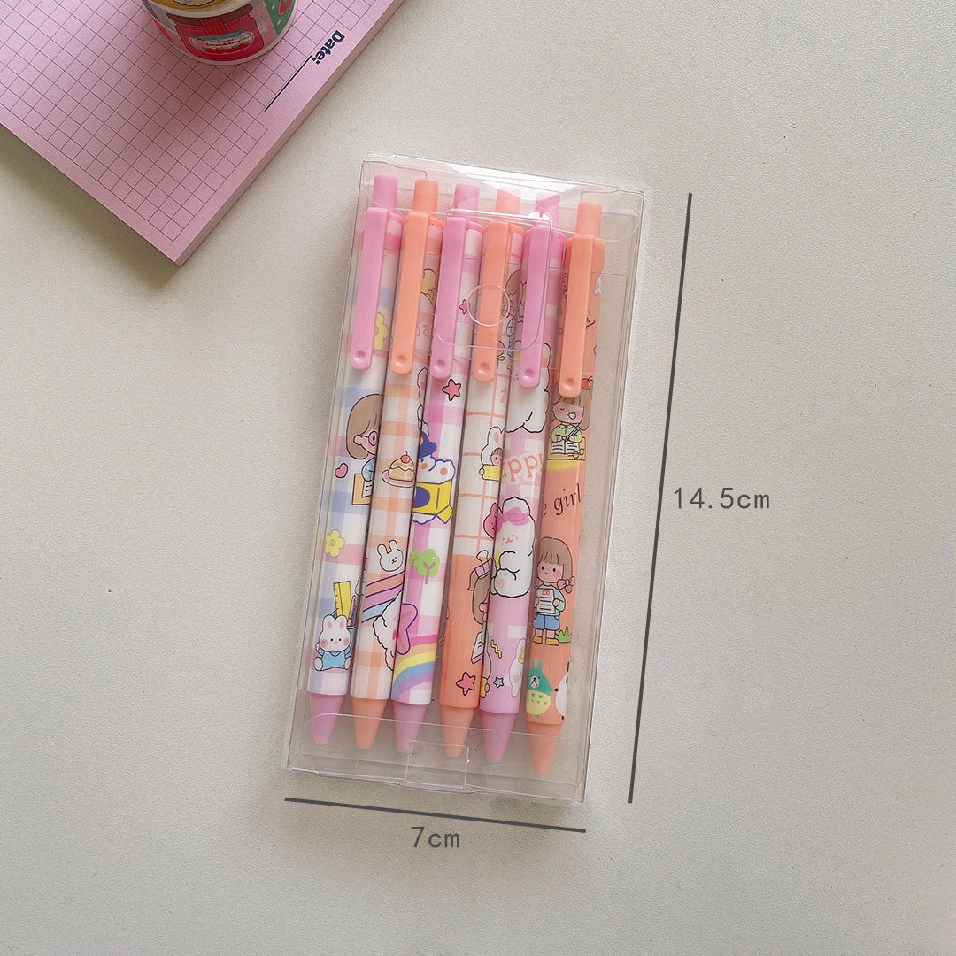 Cartoon unisex pen 0.5mm (6pcs/box)