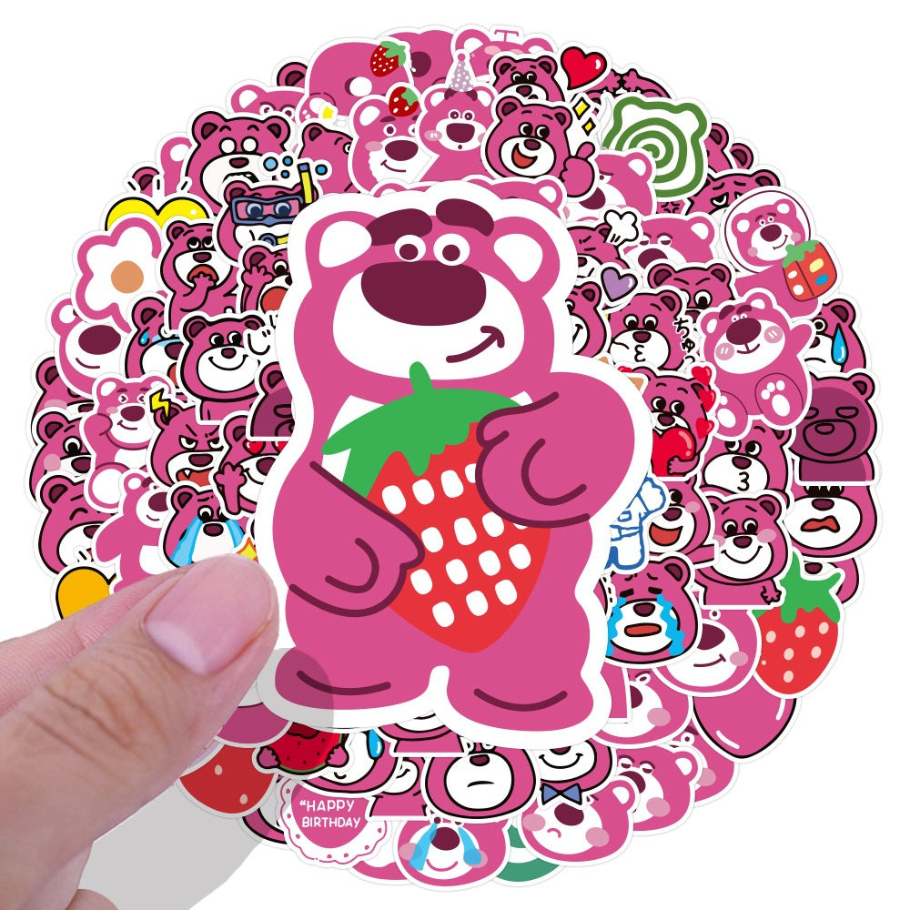 Cute Pink Bear Stickers (60pcs)