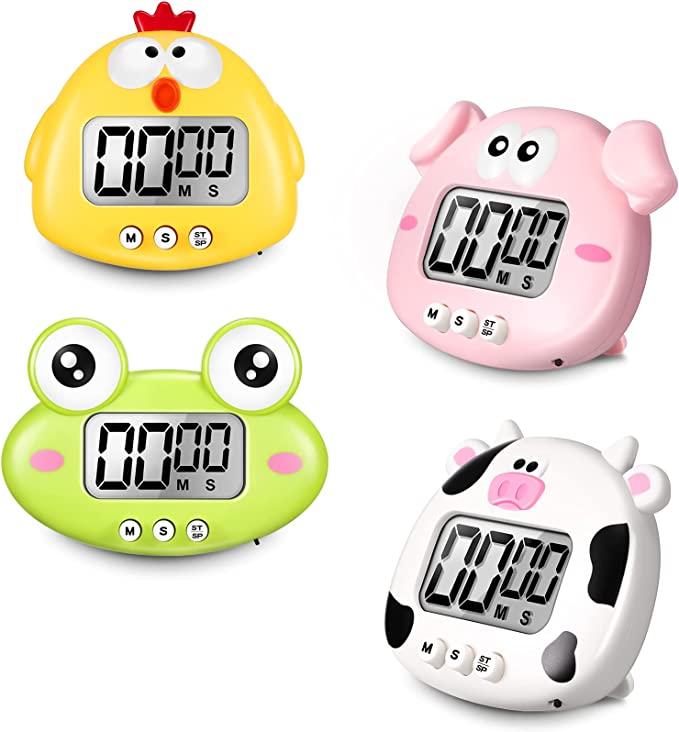 Cartoon animal large screen magnetic timer