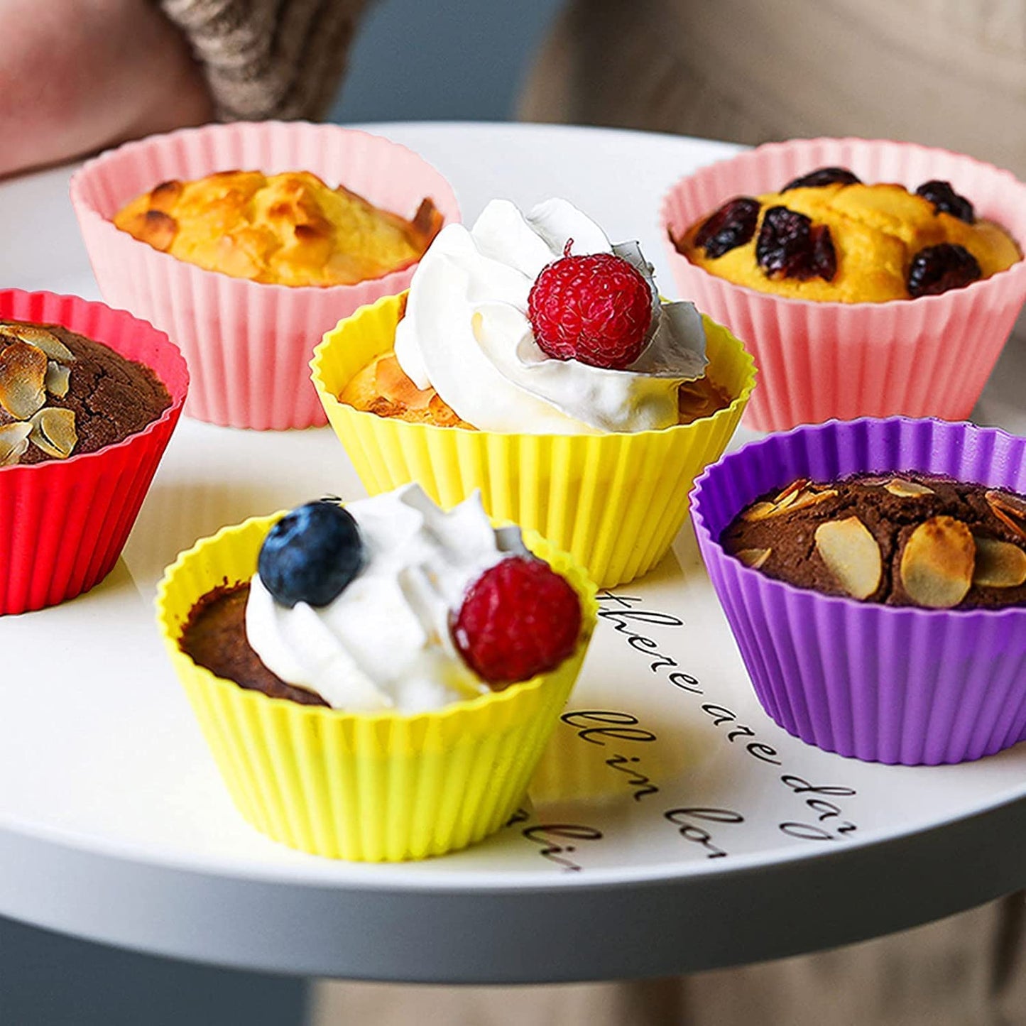 Colorful silicone muffin molds(10 pcs)