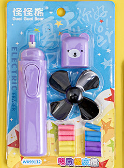 Creative bear electric eraser set