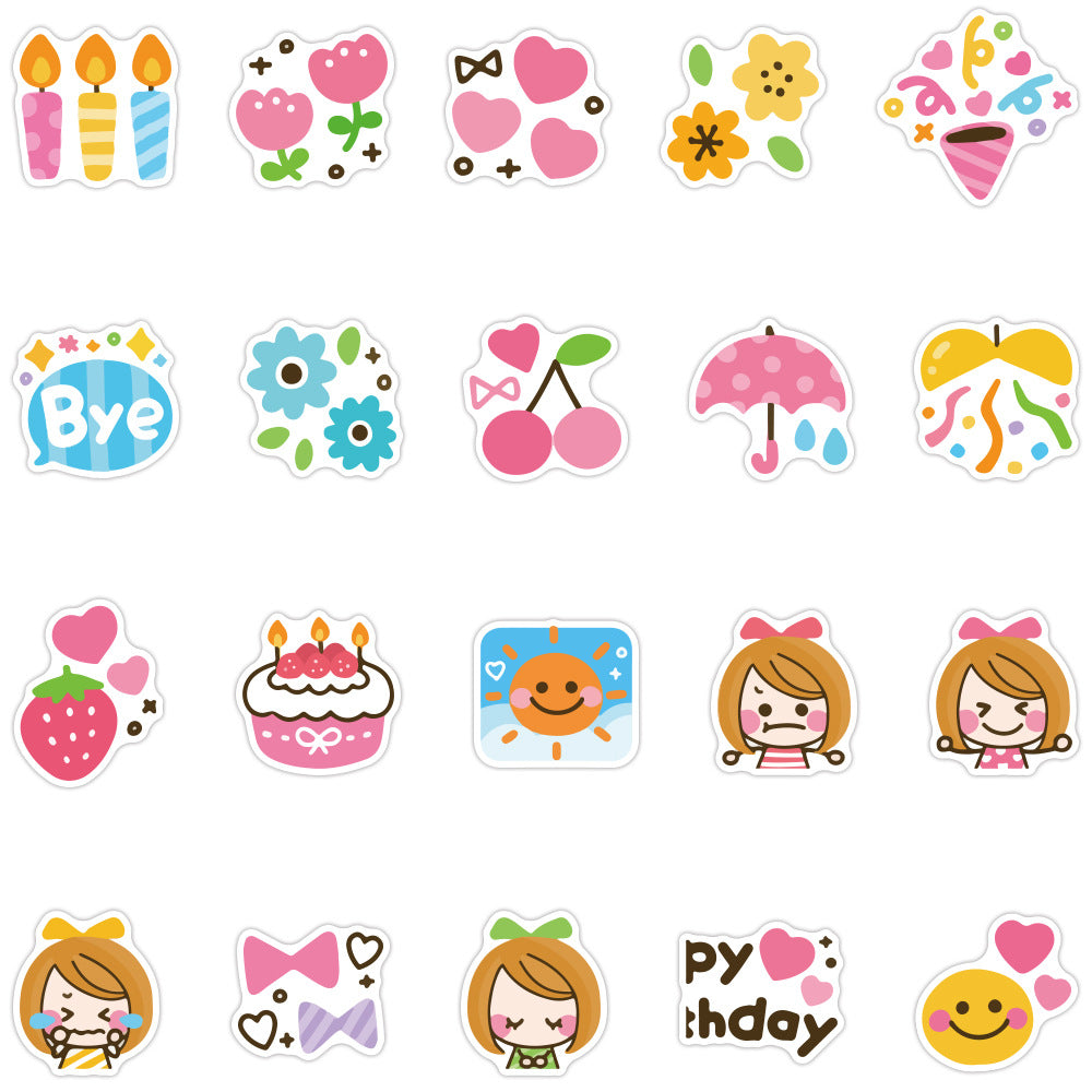 Kawaii Cute Little Girl Stickers (40pcs)