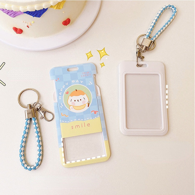 Cartoon slider multifunctional portable card holder