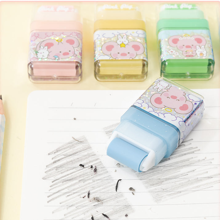 Piggy pattern roller eraser (colour random)