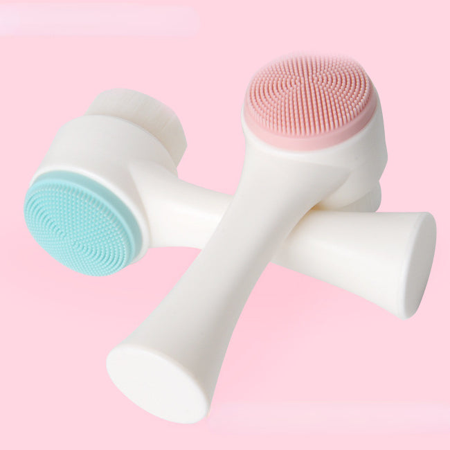 Double-ended manual facial cleansing brush (2pcs/set)