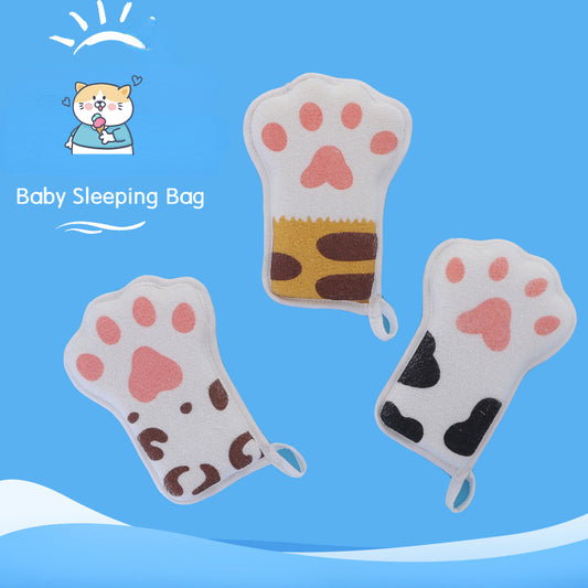 Baby bath bear claw sponge children's scrubbing towel