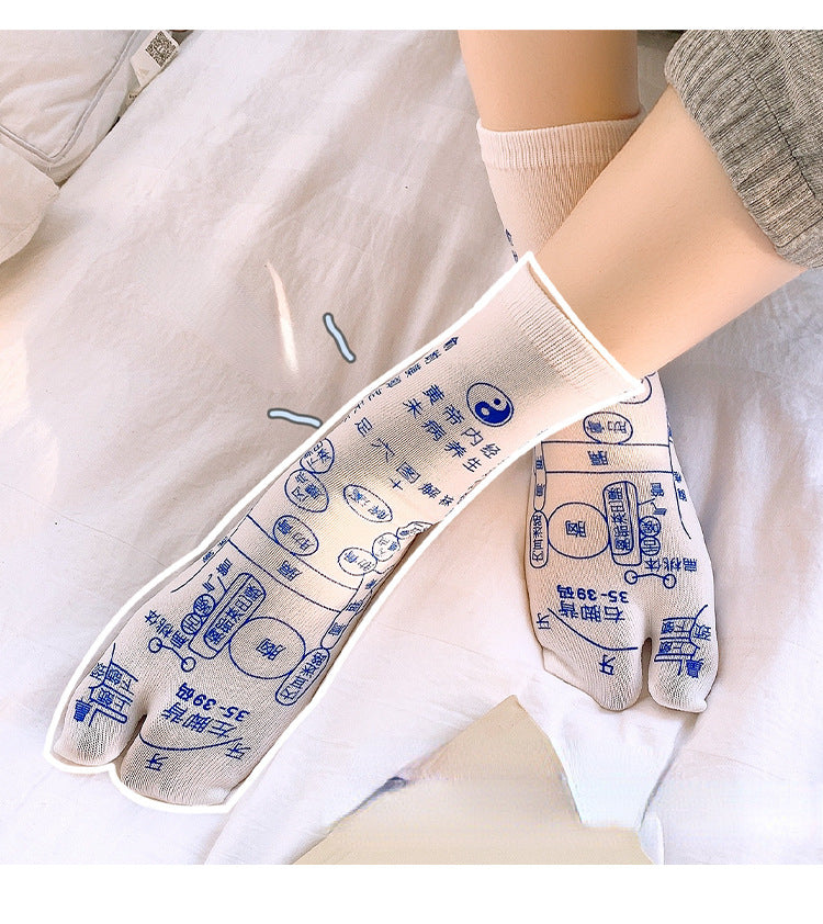 Plantar acupuncture point chart health socks