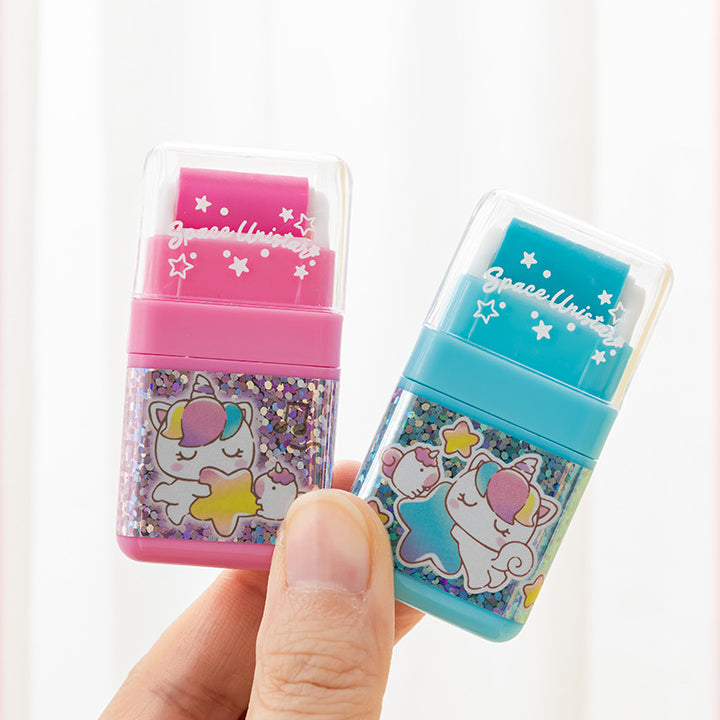 Unicorn pattern roller erasers