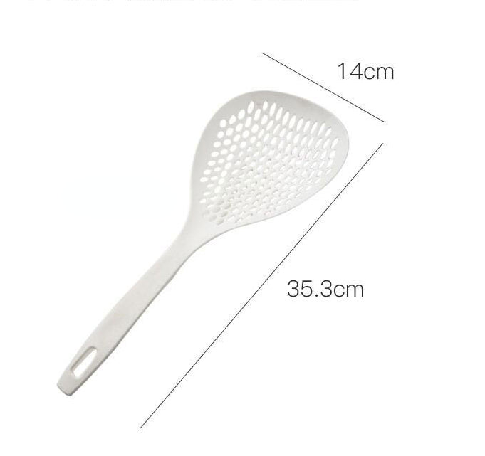 High temperature resistant long handle draining spoon