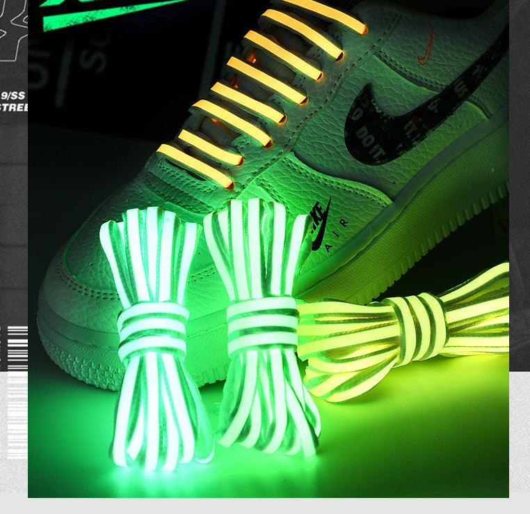 Laser luminous shoelaces