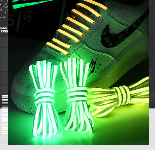 Laser luminous shoelaces