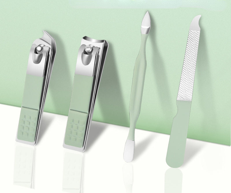 Stainless steel green nail clipper 7-piece set