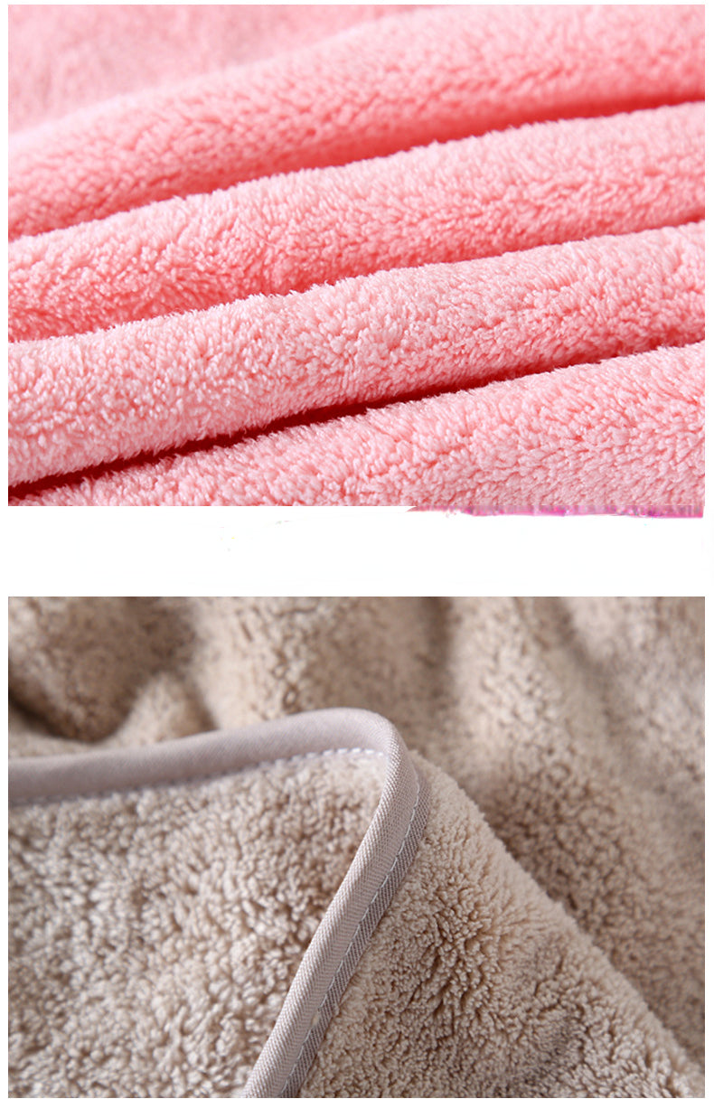 Coral fleece thickened little girl's cute cartoon hand towel