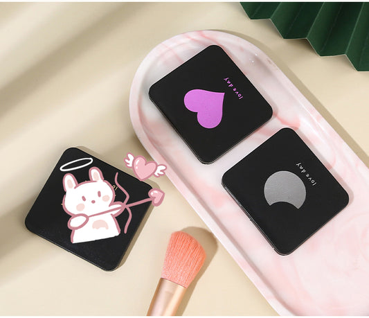 Carry-on mini double-sided folding makeup mirror