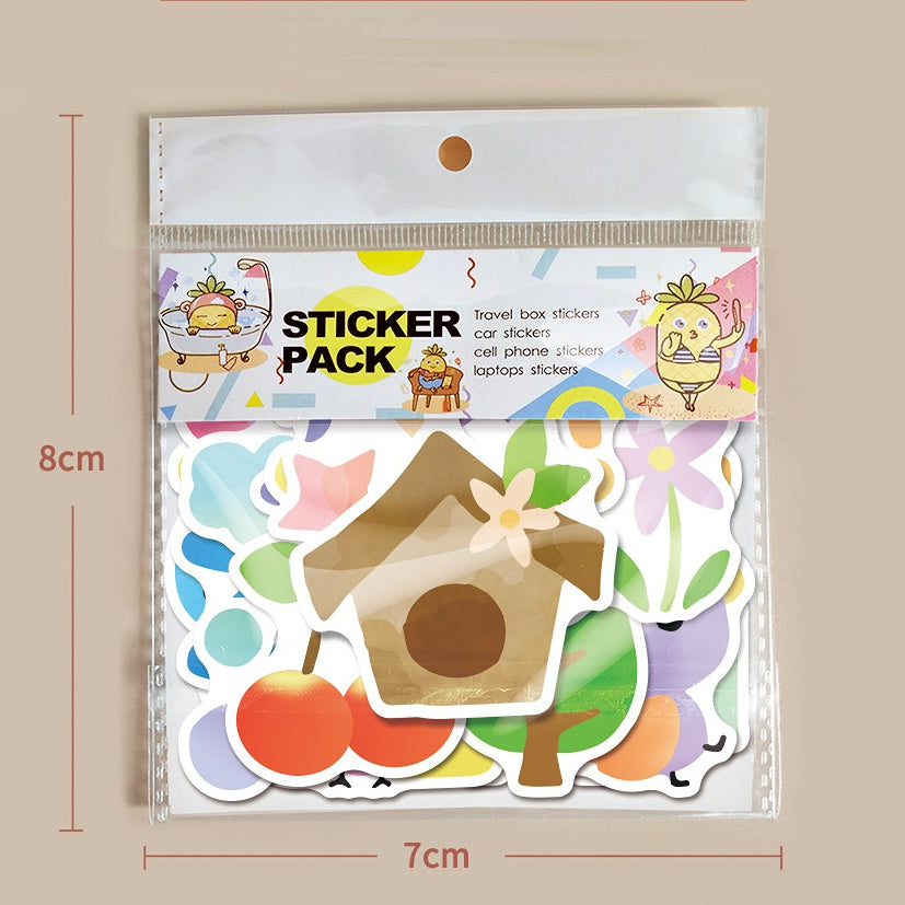 Cartoon colourful birdsong stickers (40pcs)