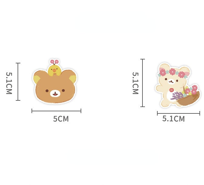 Cute Teddy Bear Stickers (60pcs)