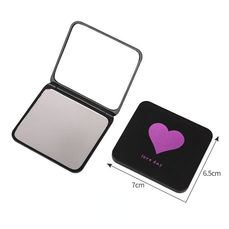 Carry-on mini double-sided folding makeup mirror