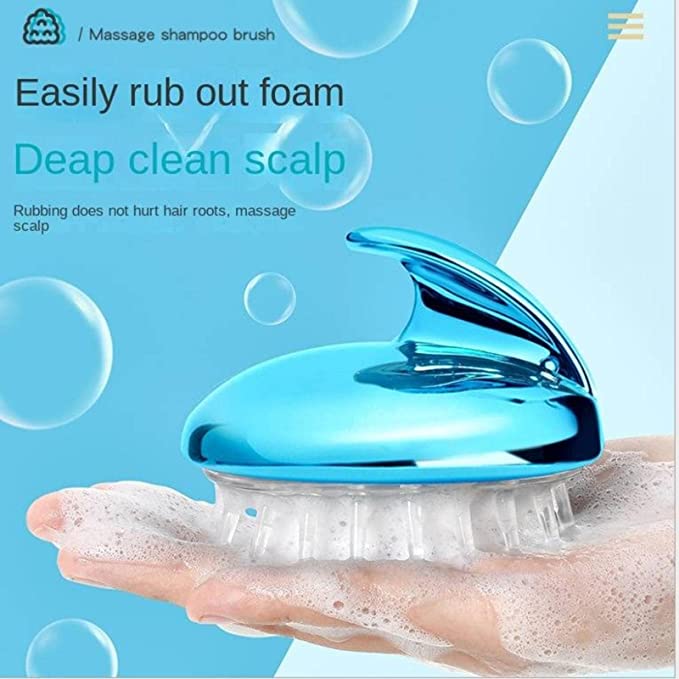 Bright color washing hair massage silicone comb