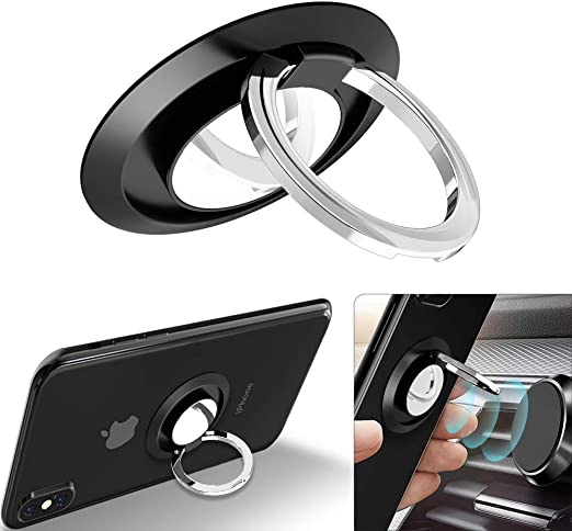 Creative finger ring buckle type magnetic phone stand