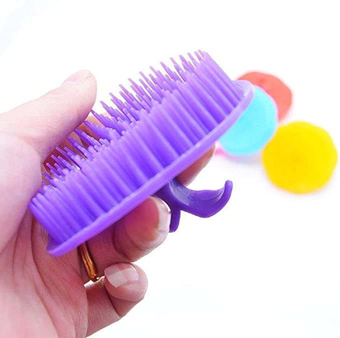 Small tree buds washing hair massage comb  (2 pieces ,random color）