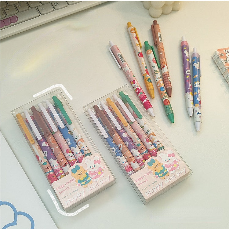 Cartoon unisex pen 0.5mm (6pcs/box)