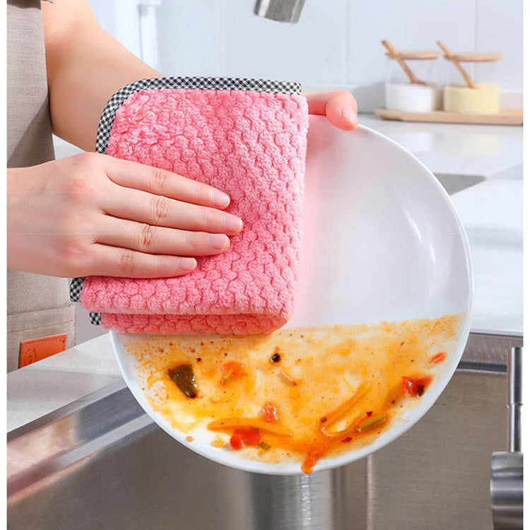 Kitchen Non-Stick Thickened Table Brush Cleaning Cloths (4 pieces)