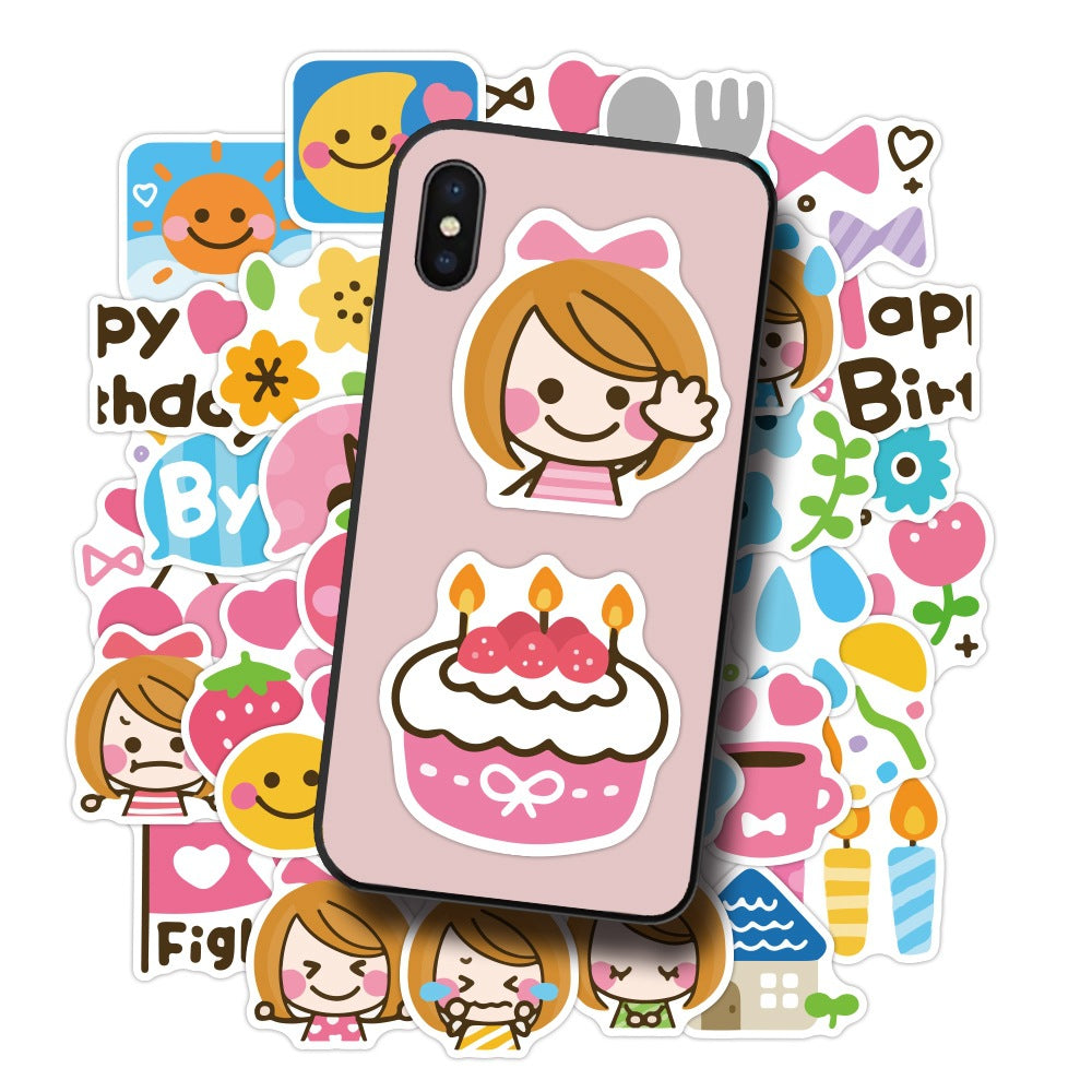 Kawaii Cute Little Girl Stickers (40pcs)