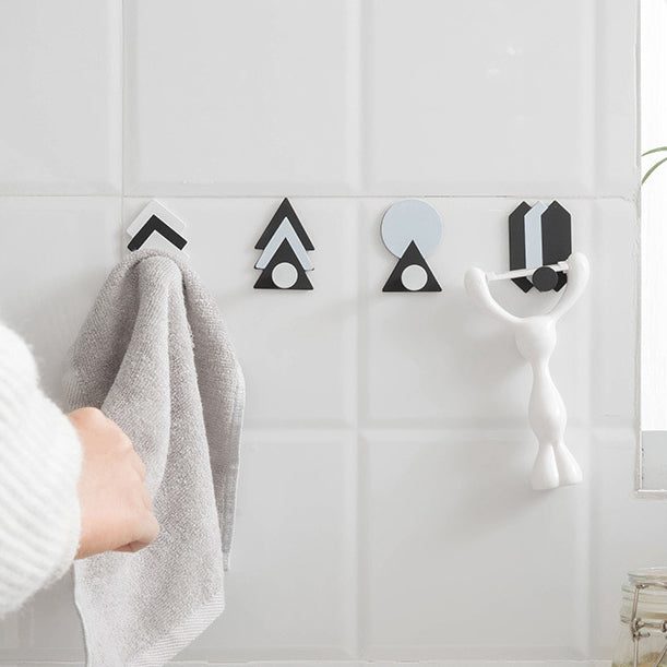 Scandinavian style iron geometric hooks