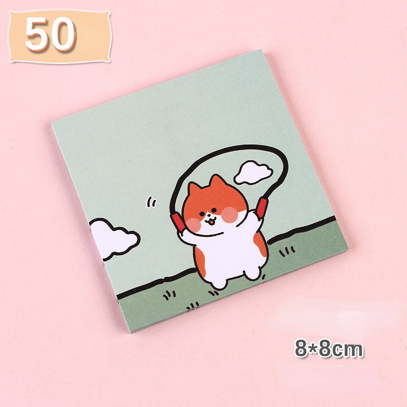 50 sheets/book of cartoon sticky notes