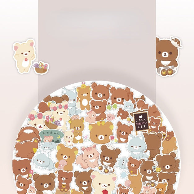 Cute Teddy Bear Stickers (60pcs)