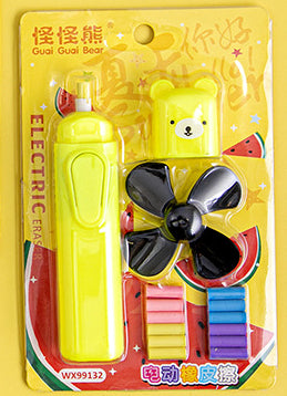 Creative bear electric eraser set