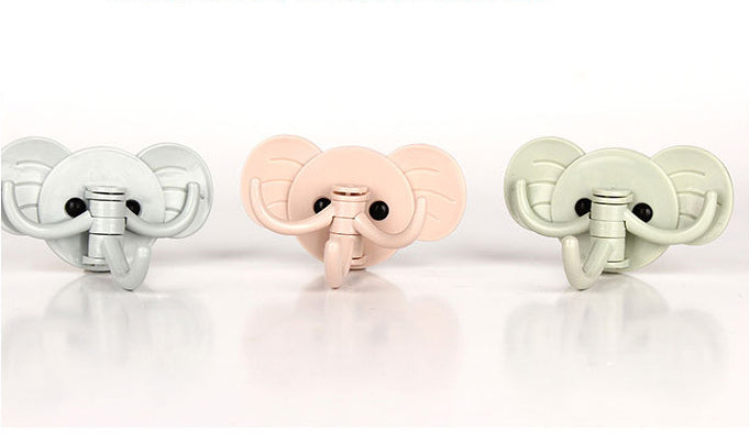 Cute elephant hanging sticky hooks (3pcs/set)