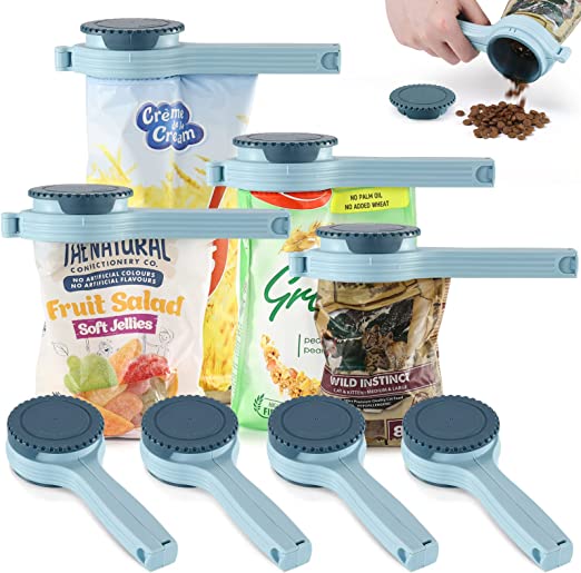 Multi-functional food preservation moisture-proof out of the mouth snack sealing clip