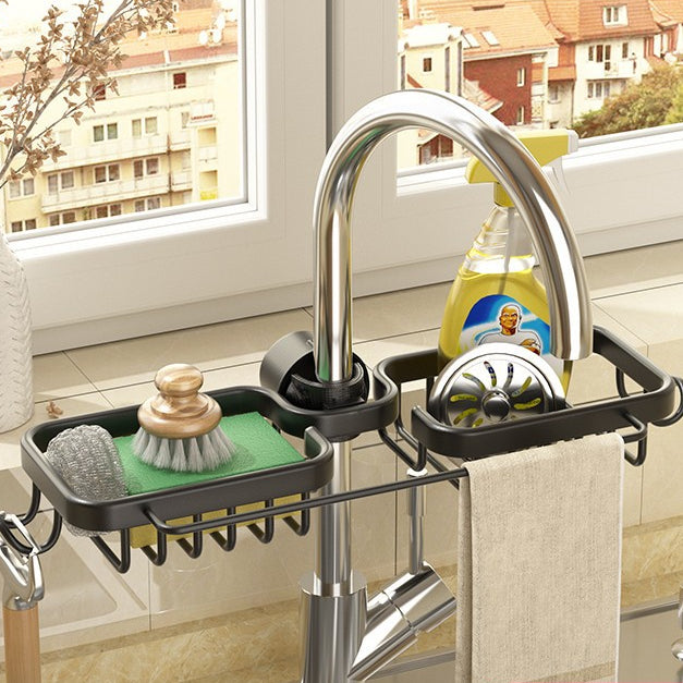 Kitchen faucet shelf