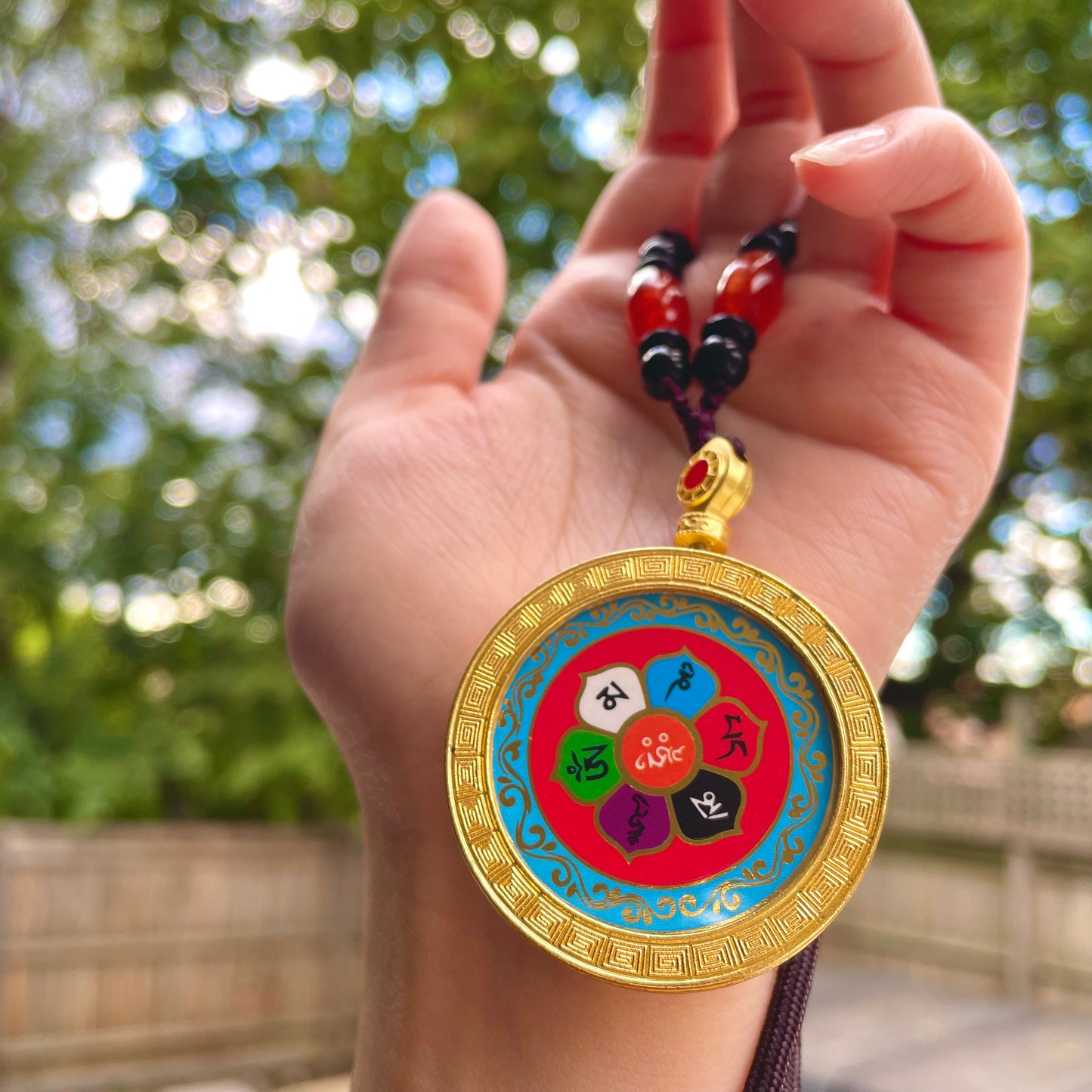 Tibetan Buddhist Pendant Praying Ornaments