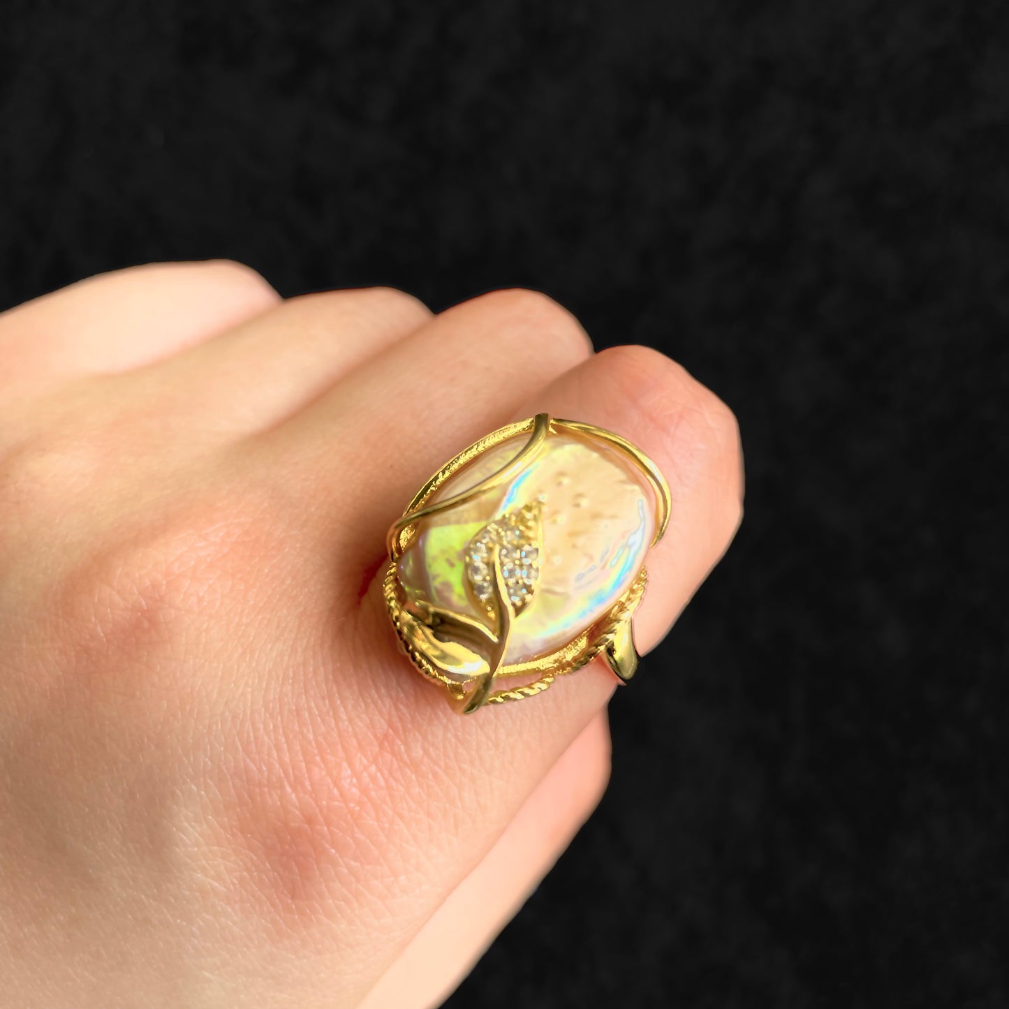 Baroque Pearl  Adjustable Rings