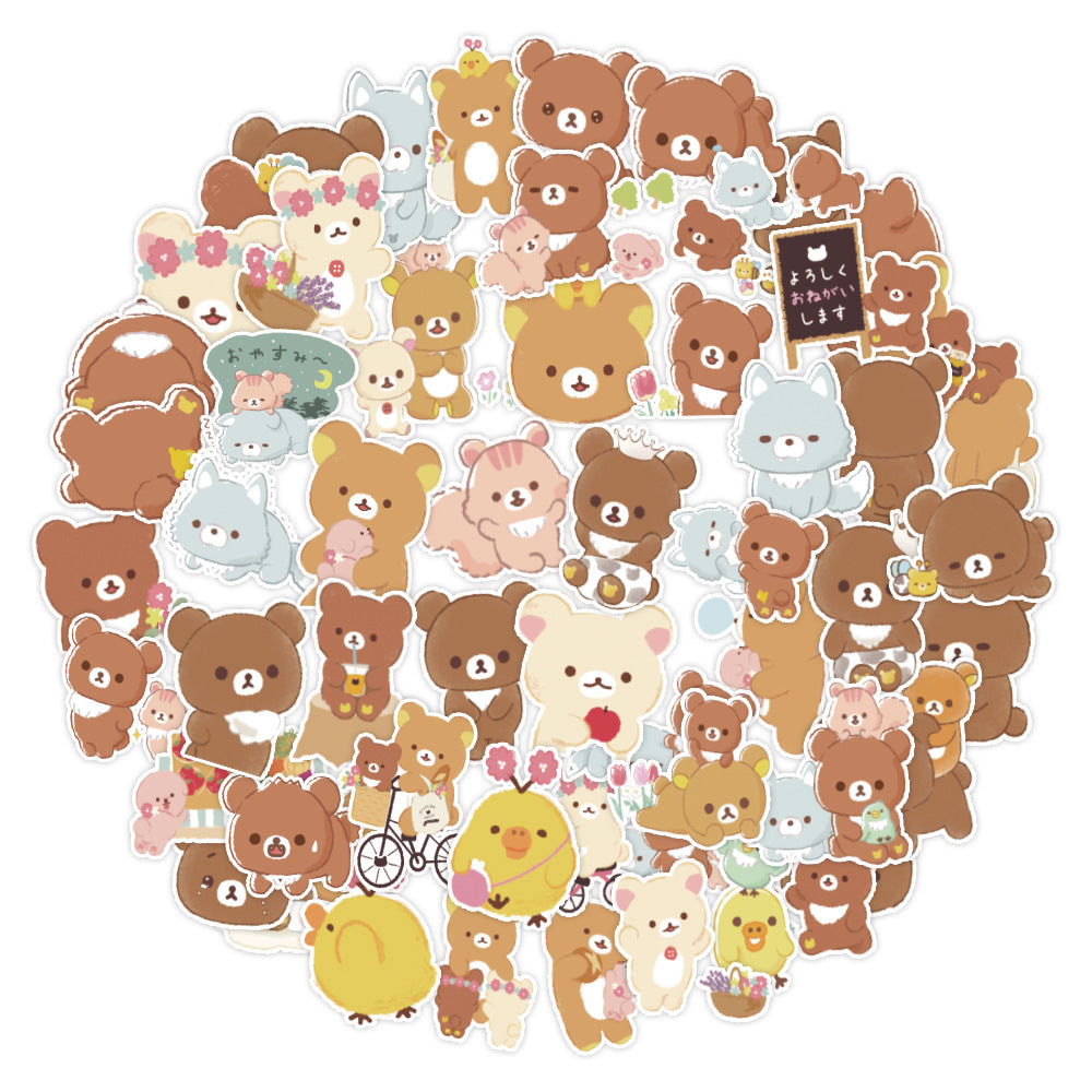 Cute Teddy Bear Stickers (60pcs)