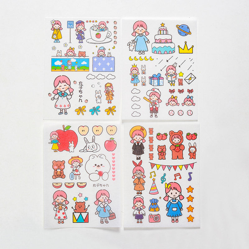 Mugs luggage handbook stickers(4 sheets)