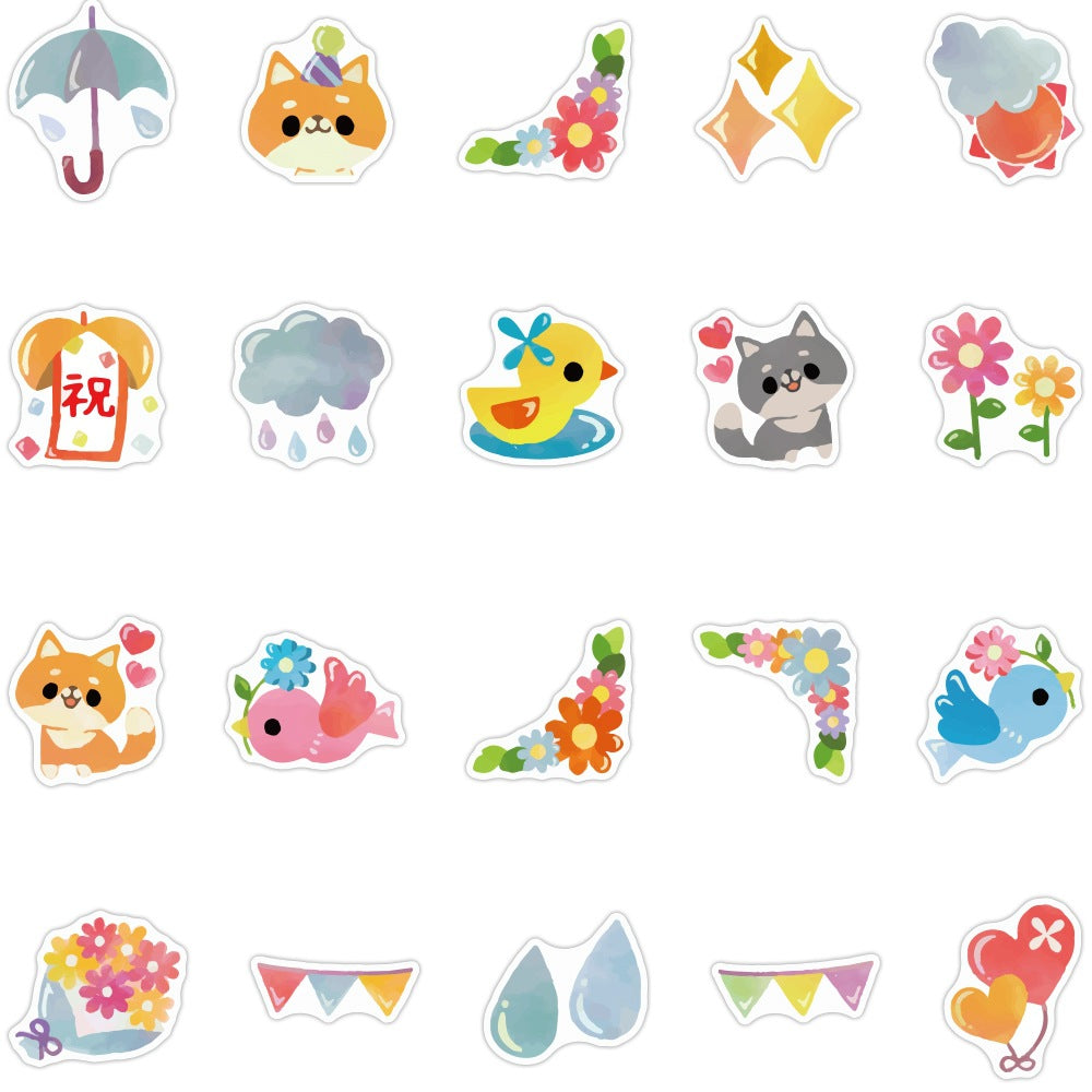 Cute little animal celebration stickers (40pcs)