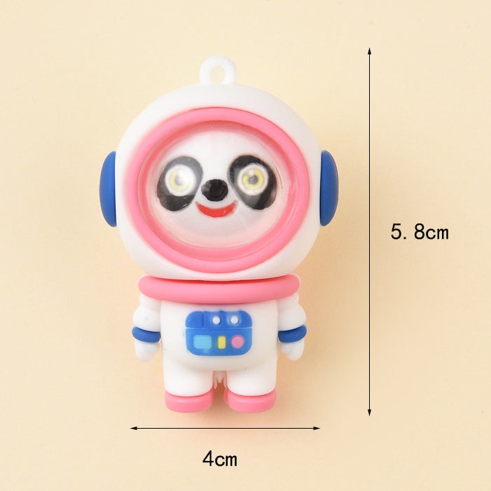 Panda doll astronaut key chain