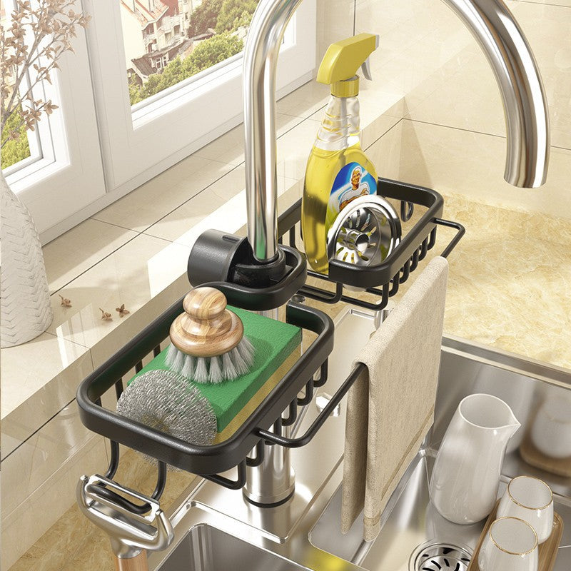 Kitchen faucet shelf