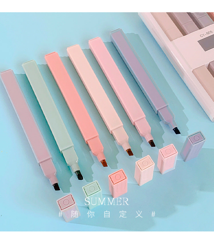 Soft tip highlighter(6 pcs/set)