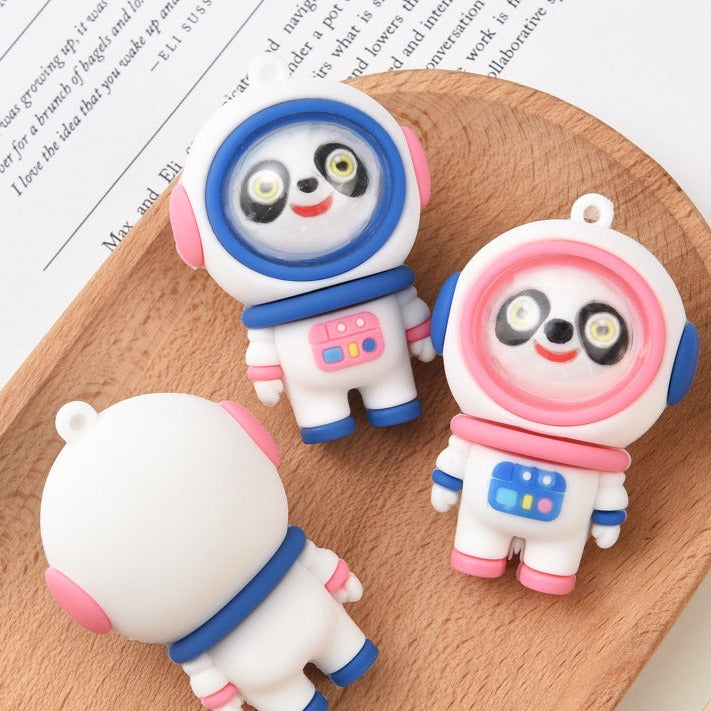 Panda doll astronaut key chain