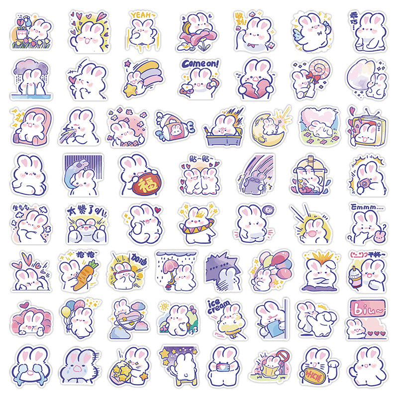 Cute Doodle Puppy / Bunny Stickers (60pcs)