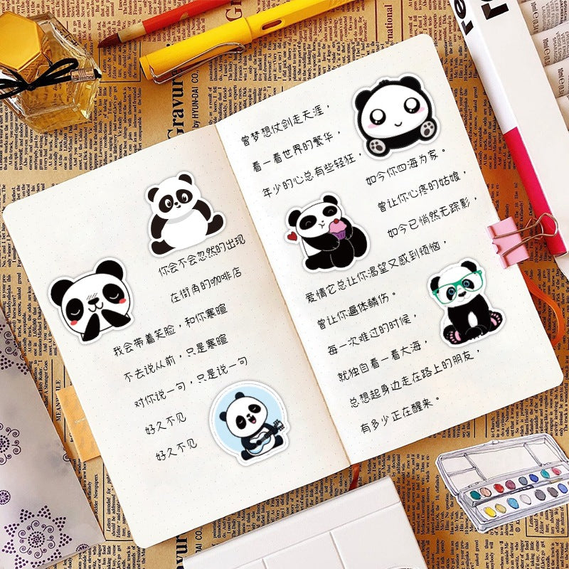 Cute Cartoon Panda Stickers (50pcs)