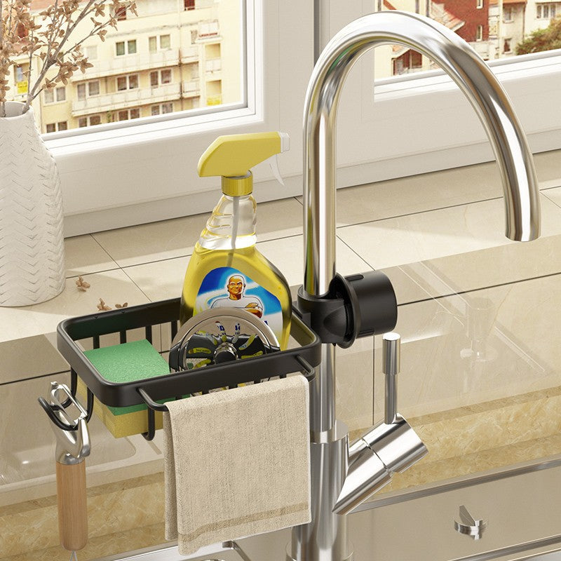 Kitchen faucet shelf