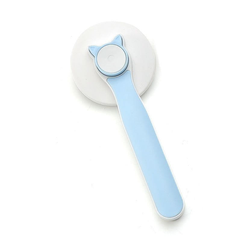 Button pet grooming comb